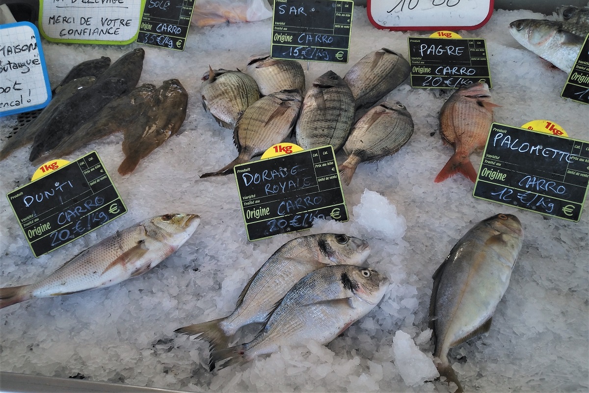Fischmarkt Carro Frankreich