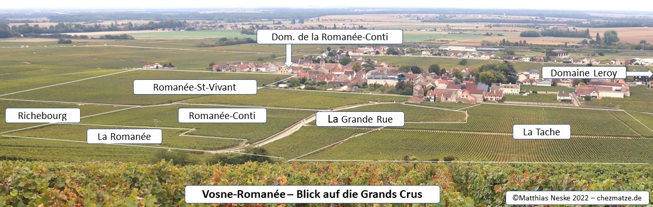 Vosne-Romanée - Blick auf Romanée-Conti & Co