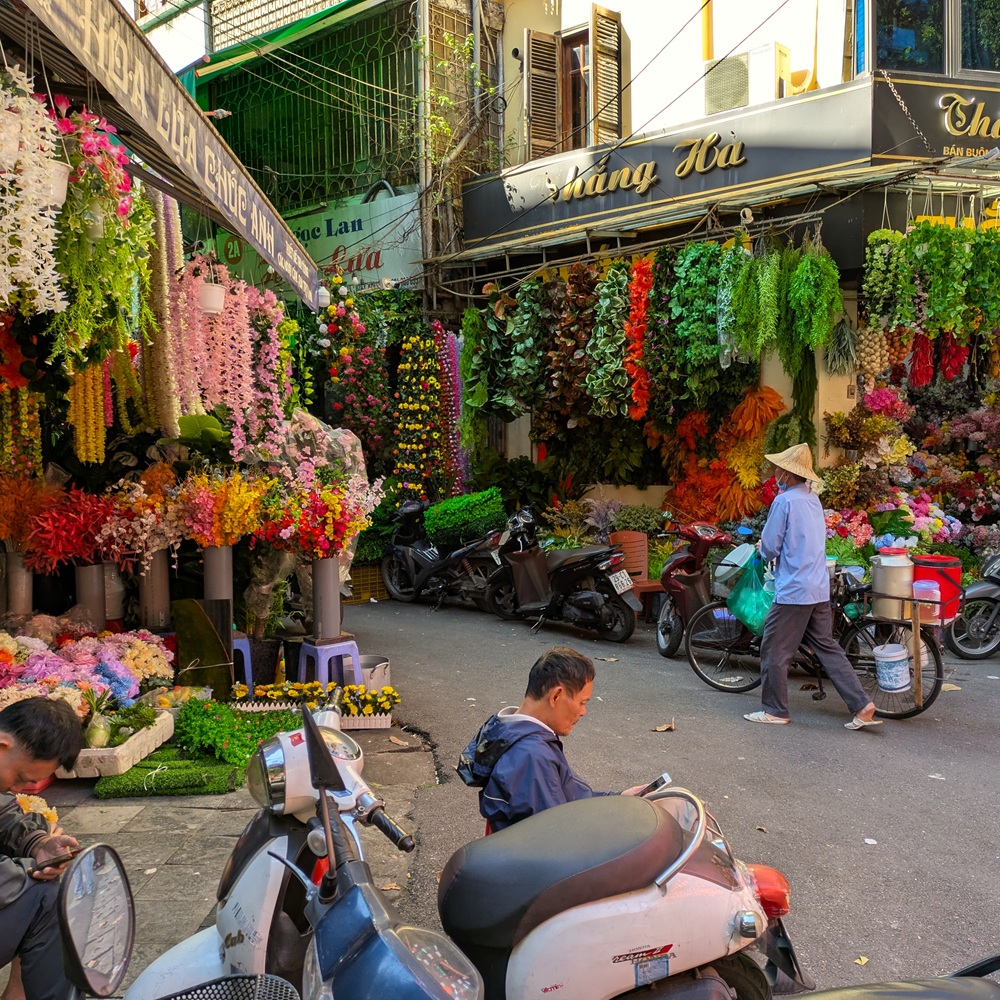 Blumenverkauf Hanoi