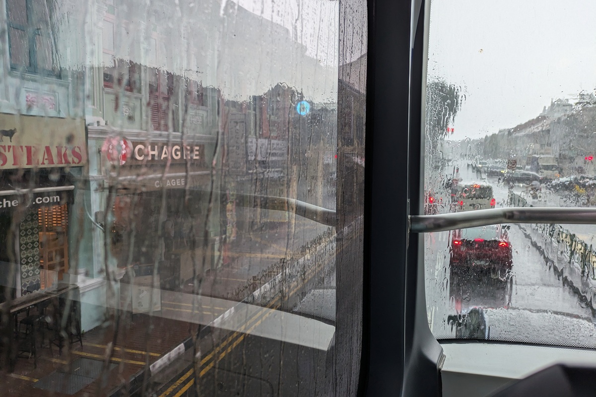 Regen Busfahrt