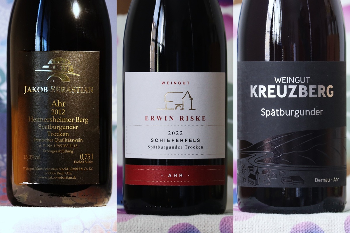 Ahrwein verschiedene Jahrgänge